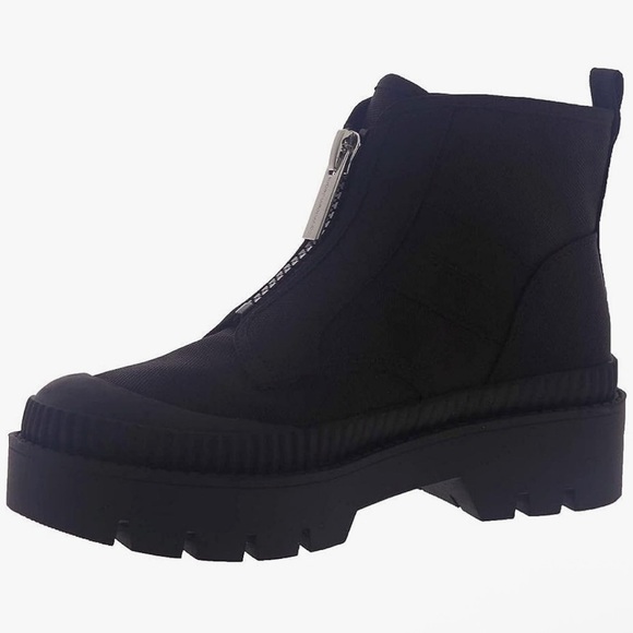 Calvin Klein Black Chunky Ankle Boots - Picture 2 of 6